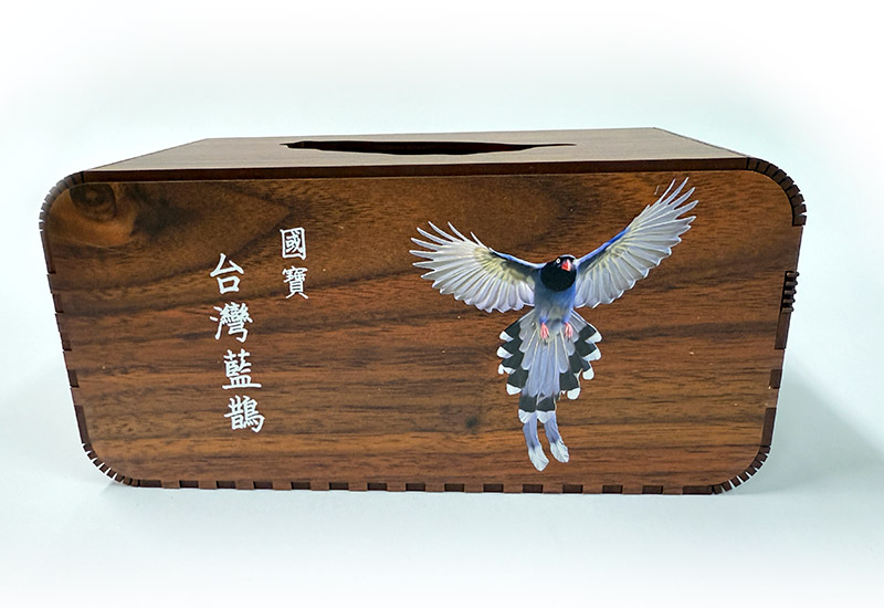 台灣藍鵲面紙盒 Taiwan blue magpie